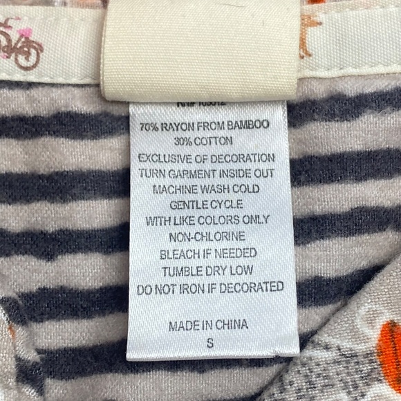 MUNKI MUNKI Flannel Pajama Set Sock Monkey Bamboo and Cotton Size S - Picture 5 of 16